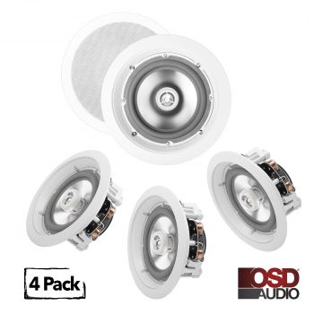 ICE640WRS 6.5" Weather Proof Outdoor/Indoor In-Ceiling Speakers w/ Built-In Crossover 4 Pairs Bundle